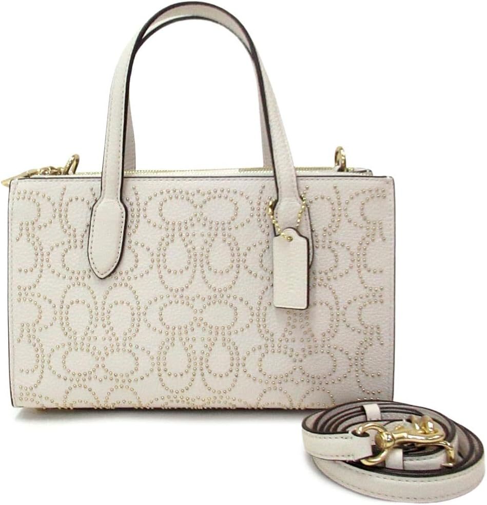 国内 COACH ニーナ シグネチャー リベット トートバッグ CX266 Coach] Nina Small Tote Bag, Signature Rivet CX266 IMCHK