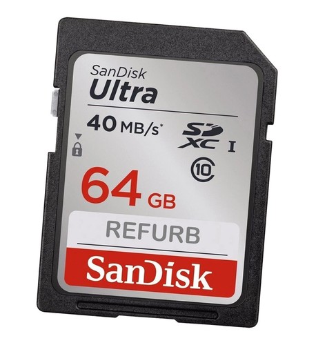 Carte mémoire flash SD SanDisk 64 Go Ultra SDXC SDHC classe 10 40 Mo/s 266x - Photo 4 sur 12