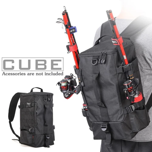 Outdoo Large Capacity Backpack CUBE Fishing Bags Shoulder Crossbody Rucksack - Picture 1 of 12