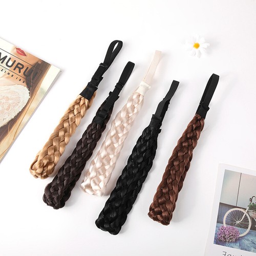 Natural Hair Band Plaited Headband Braided & Elastic Band Hair Extensions HOT - Picture 4 of 13