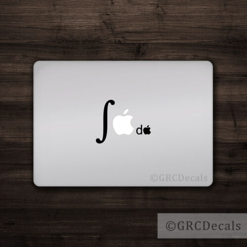 Calcul intégral - Autocollant autocollant vinyle pour ordinateur portable logo Mac Apple Macbook Math Geek - Photo 1 sur 2