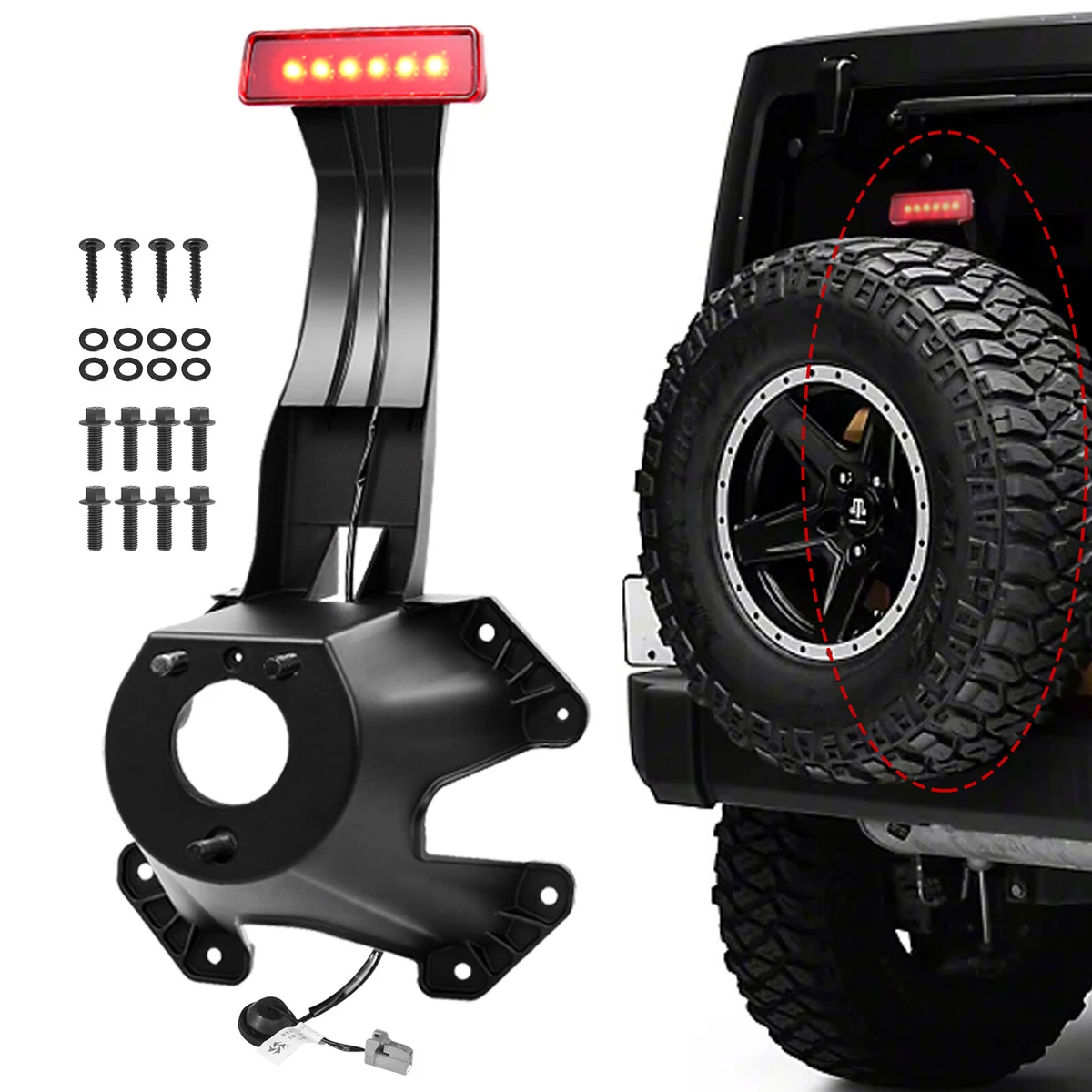 2007 jeep wrangler spare tire mount online