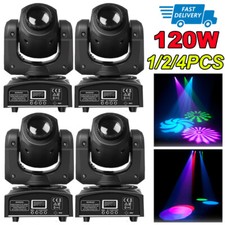120W Moving Head LED Lights RGBW Gobo Beam Stage Spot Lighting DJ Disco Show DMX