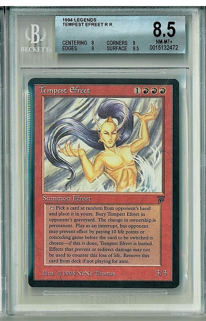 MTG English Legends Tempest Efreet BGS 8.5 NM-MT+ Magic the Gathering 8,9,9,9.5