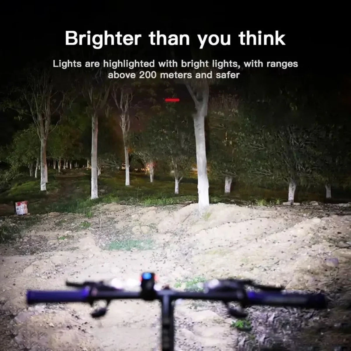 LED Rechargeable Bike Light Set Waterproof Headlight Front Rear Bicycle Lights