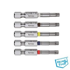 Eurotec Edelstahl LangBit 50 mm TX10 TX15 TX20 TX25 TX30 Innenstern Rostfrei