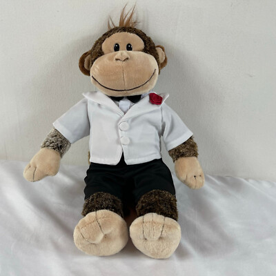A18 Build A Bear Monkey Chimp Tuxedo Clothes Plush 18'' Stuffed Toy Lovey
