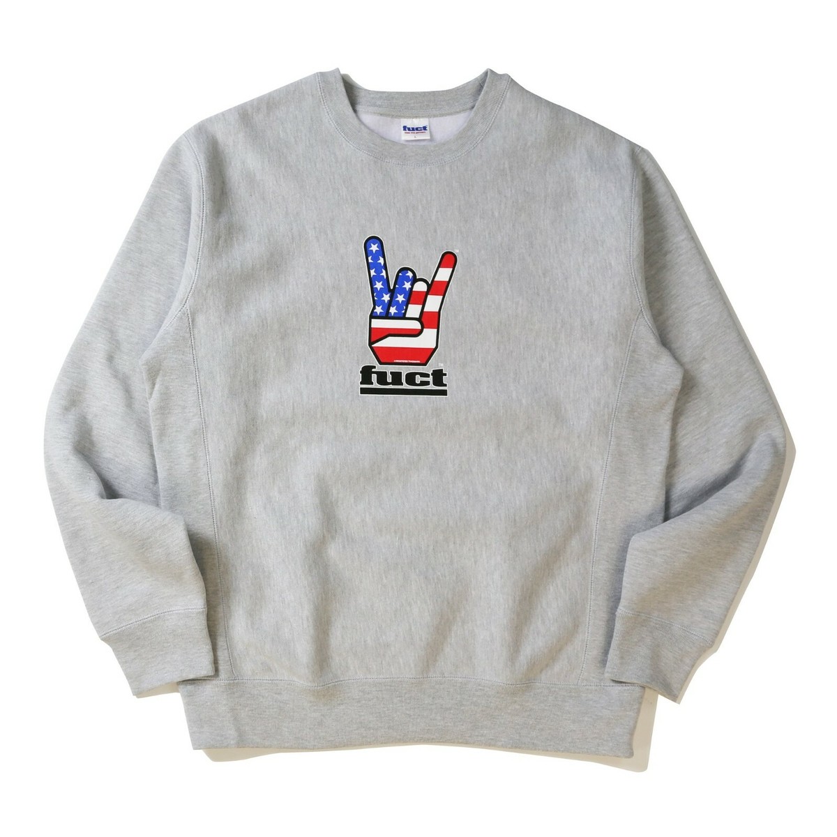 fuct 🇺🇸 USA OG Goat Fingers Reverse Weave Crew Neck Sweatshirt