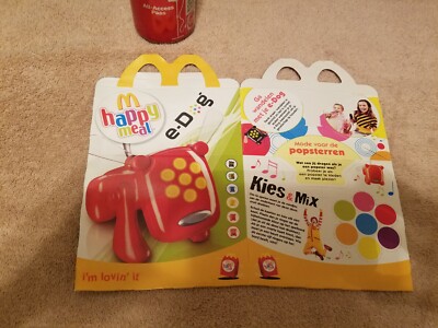 McDonald's 2007 Sega E-Dog I-Dog Netherlands Happy Meal empty Box