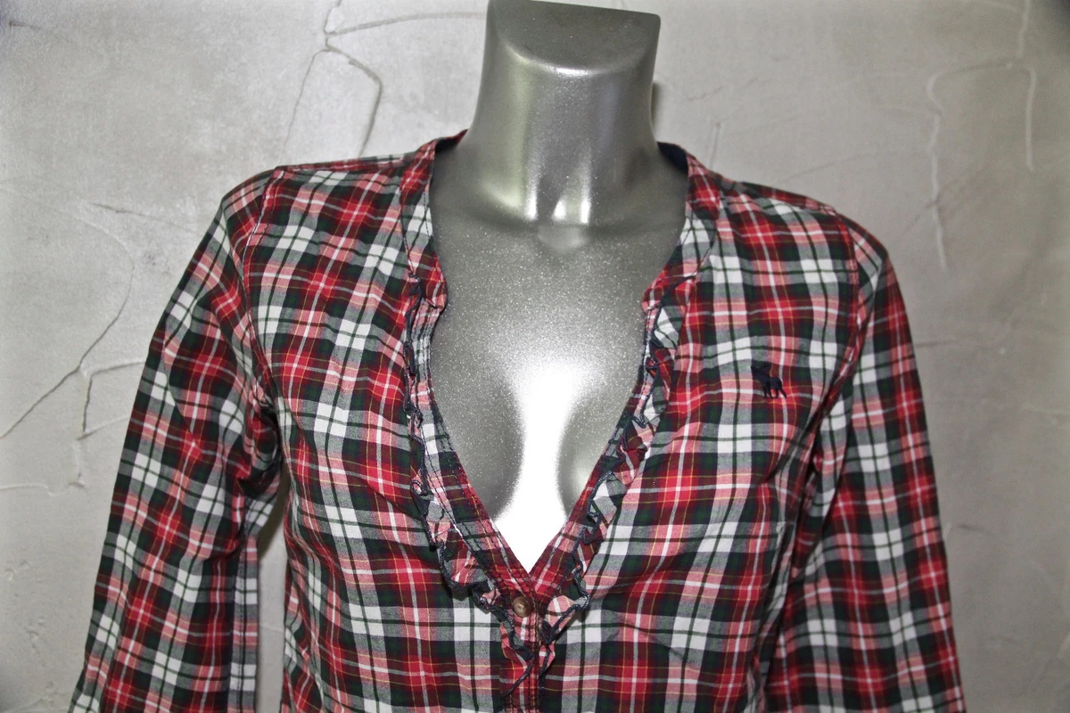 jolie chemise tunique westen carreaux pour femme ABERCROMBIE