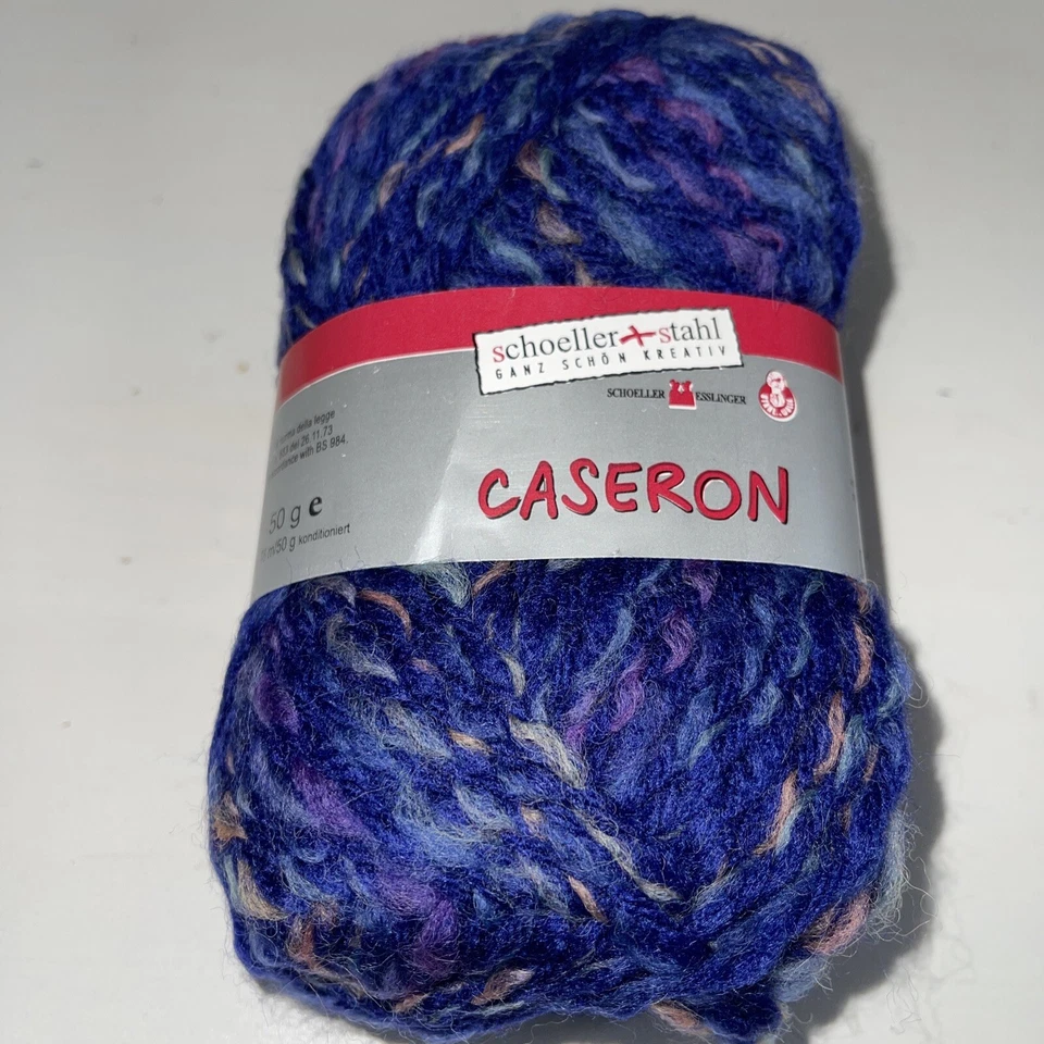10 Schoeller Stahl Caseron Yarn LOT Acrylic Wool Blend Multi-Color 50g Blues - Image 2 of 4