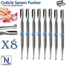 Spoon Cuticle Pusher Tools Manicure Pedicure Cuticle Removing Scraper Nail Gauge