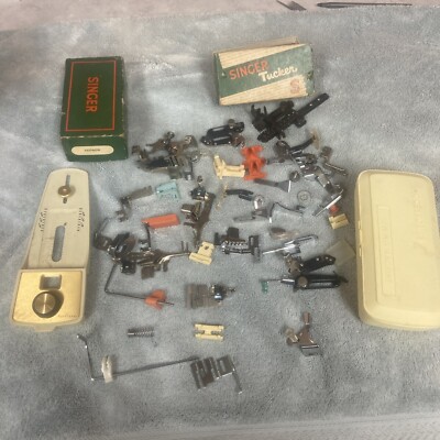 Lot Of 30 + Singer Sewing Machine Attachments & 3 Storage Box’s See ...