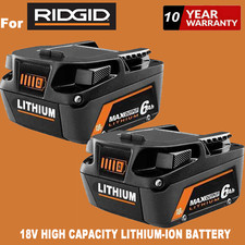 2x for Ridgid R840085 8.0Ah 6Ah Lithium Battery Rigid 18Volt R840087 Power Tools