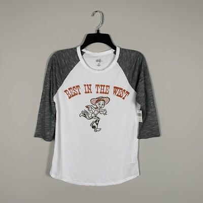 NEW $37 Disney Boutique Best In The West T-shirt Women s S White Toy Story Jessy