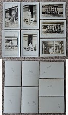 WWII ARMY AT BARRACKS LOT OF 10 ORIGINAL BW PHOTOS, SOME MEN IDED ON BACK