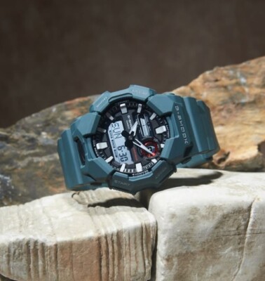 Casio G-Shock GA-010-2A Green Blue Teal Analog Digital Quartz