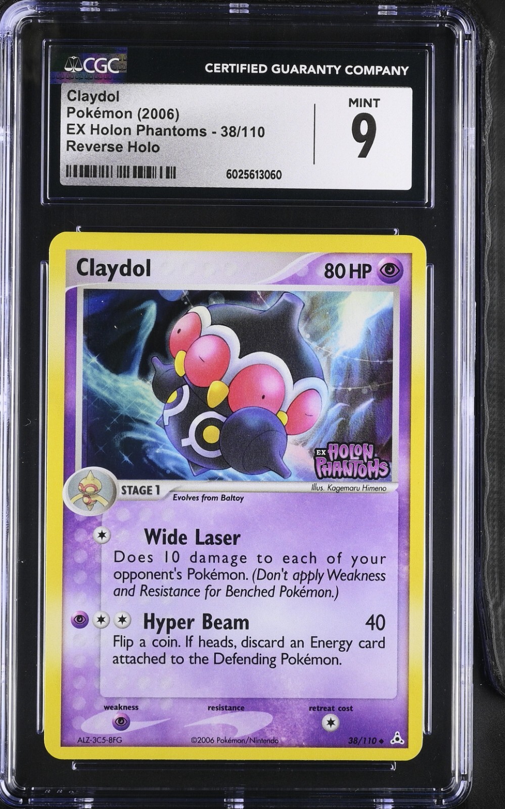 CGC 9 Claydol Reverse Holo 38/110 EX Holon Phantoms 2006 Pokemon Card