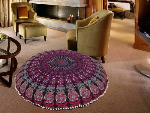 Mandala Large Pouf Pillow Case Meditation Floor Cushion Cover Bohemian Ottoman - Picture 78 of 112