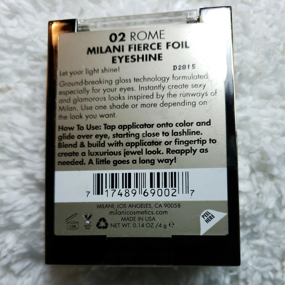 MILANI Eyeshadow Fierce Foil Eyeshine Palette Rome 02. High shimmer glitz - Image 4 of 4