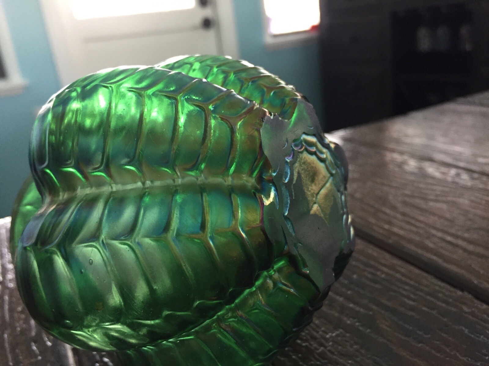 Antique Kralik/Welz Iridescent Green Draped/Festooned Art Glass Vase eBay