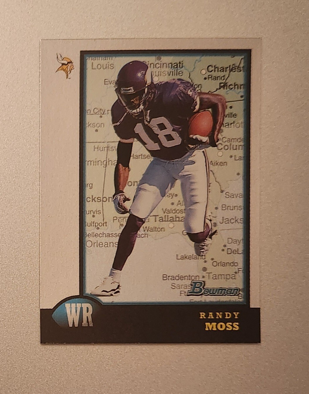 1998 Bowman  Randy Moss Interstate Rookie Card RC #182 Vikings