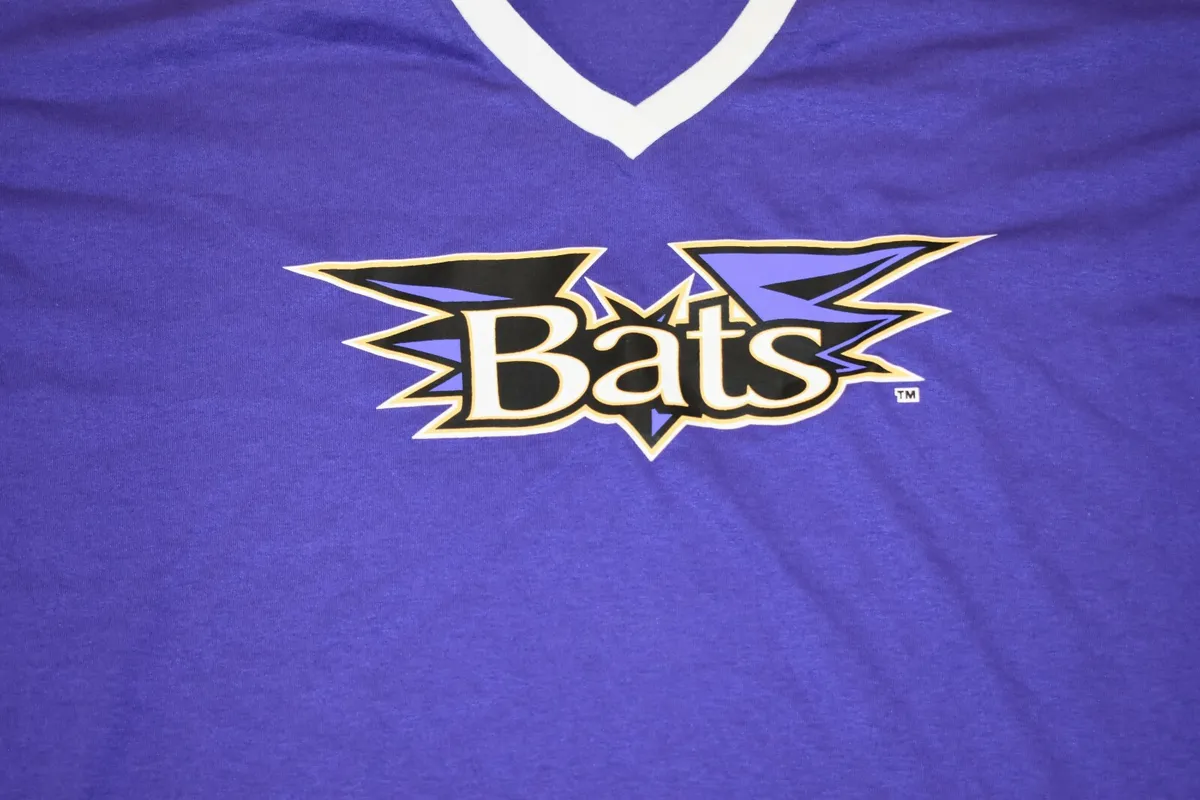 Don Alleson Mens Louisville Bats Baseball Purple Jersey Shirt New S, XL