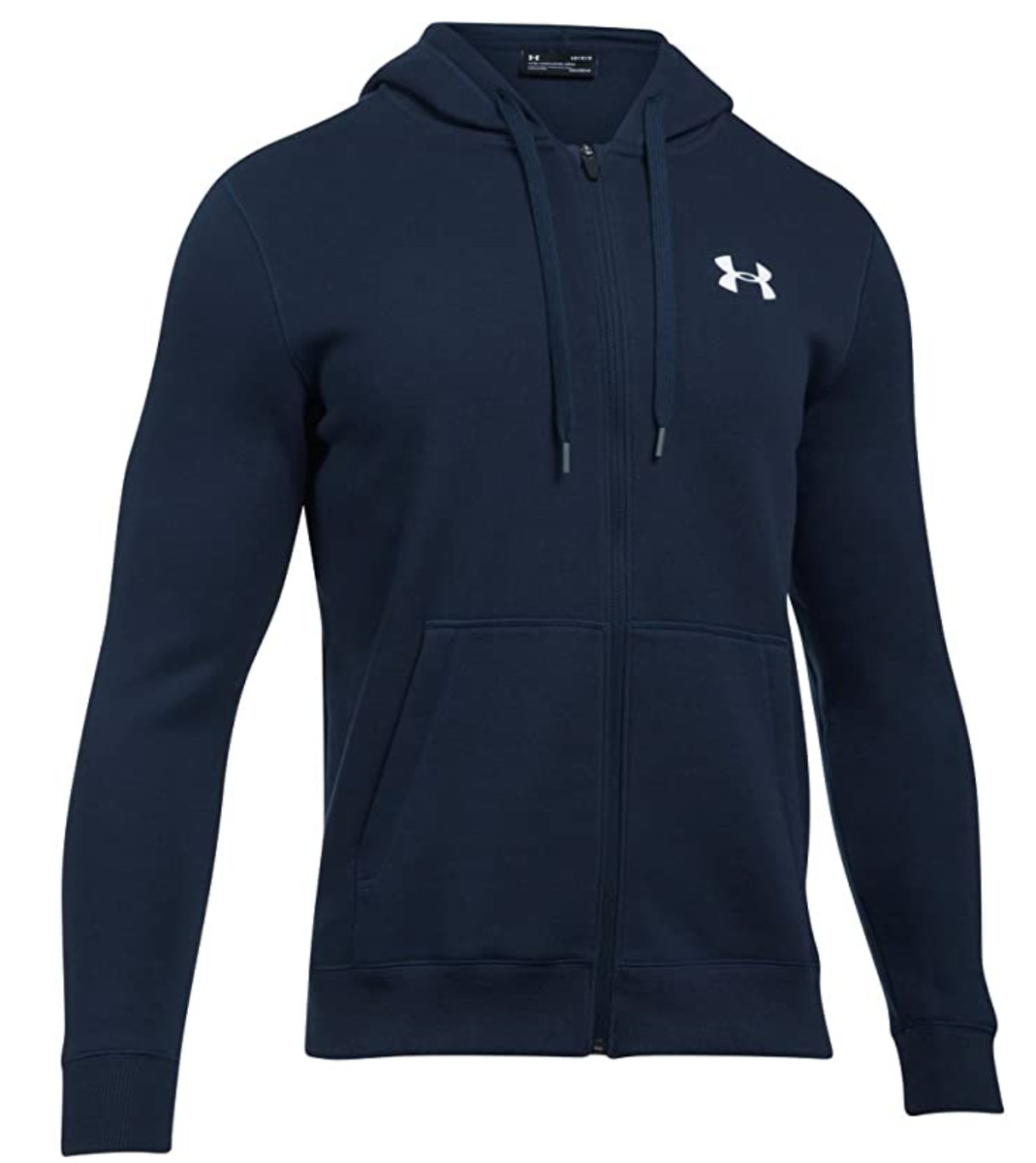 Under Armour Junior Rival Terry Full-Zip Golf Hoodie - Bauhaus Blue / Onyx White Under Armour Junior Rival Terry Full-Zip Golf Hoodie - Bauhaus Blue / Onyx White