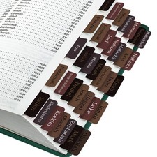 Bible Tabs, Laminated Tabs for Women Men, 75 Brown