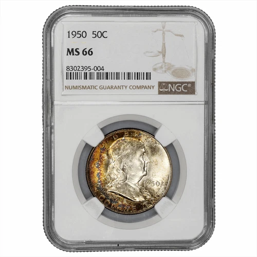 1950 Franklin Half Dollar 50C NGC MS 66