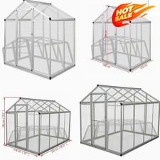 Large Aviary Bird Aluminium Cage Hutch House Outdoor Garden Habitat Heavy-duty