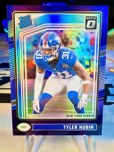 2024 Tyler Nubin Panini Donruss Optic Purple Prizm /60 Rated Rookie #296 Giants