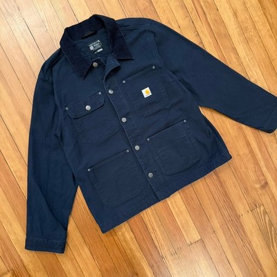 Carhartt Men s Rugged Flex Chore Coat Unlined Navy Size Large
