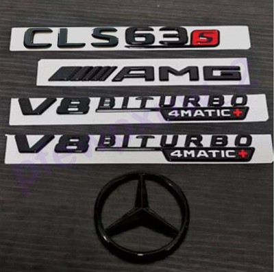 Mercedes Benz CLS63S AMG V8 Biturbo 4matic+ Emblem Stern W218 Schwarz Glänz Logo