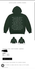 Erewhon Fan Club Hoodie x Catcus Plant Flea Market Size Large - New