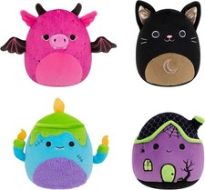 Squishmallows Original Halloween 4-Pack – Official One Size, Multicolor