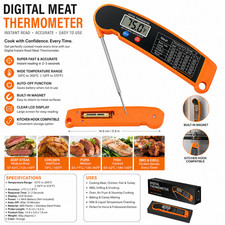 Digital Meat Thermometer Instant Read Food Cooking BBQ Grill Kitchen Probe