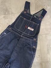 NWOT Big Mac Denim Square Back Adjustable Bib Overalls Workwear Navy 34x34"