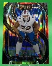2024 Select Dion Dawkins Premier Level Yellow and Red Shock Prizm Buffalo Bills