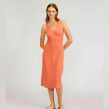 Everlane Women's Pink and Orange Dress