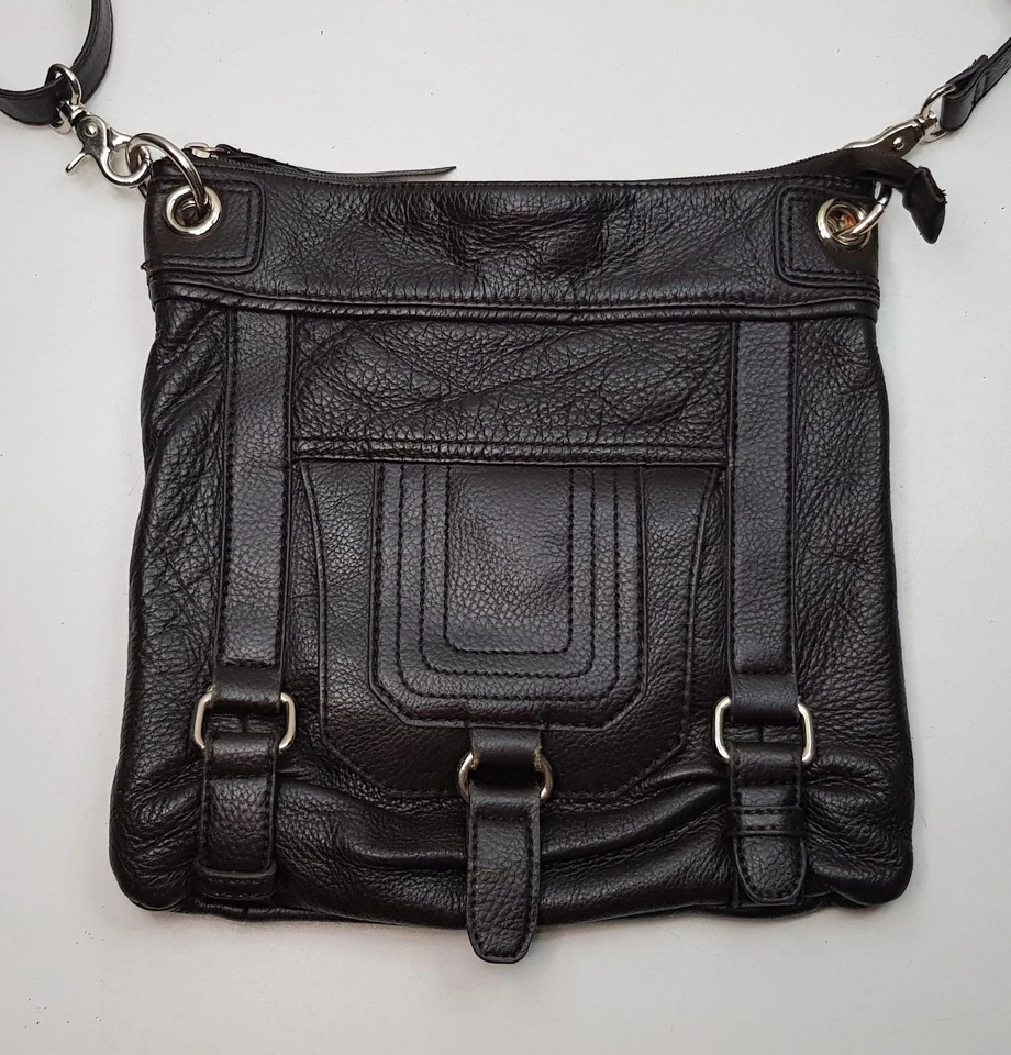 THE SAK SILVERLAKE WOMENS BROWN LEATHER CROSSBODY SHOULDER BAG ADJUSTABLE STRAP - Image 2 of 4