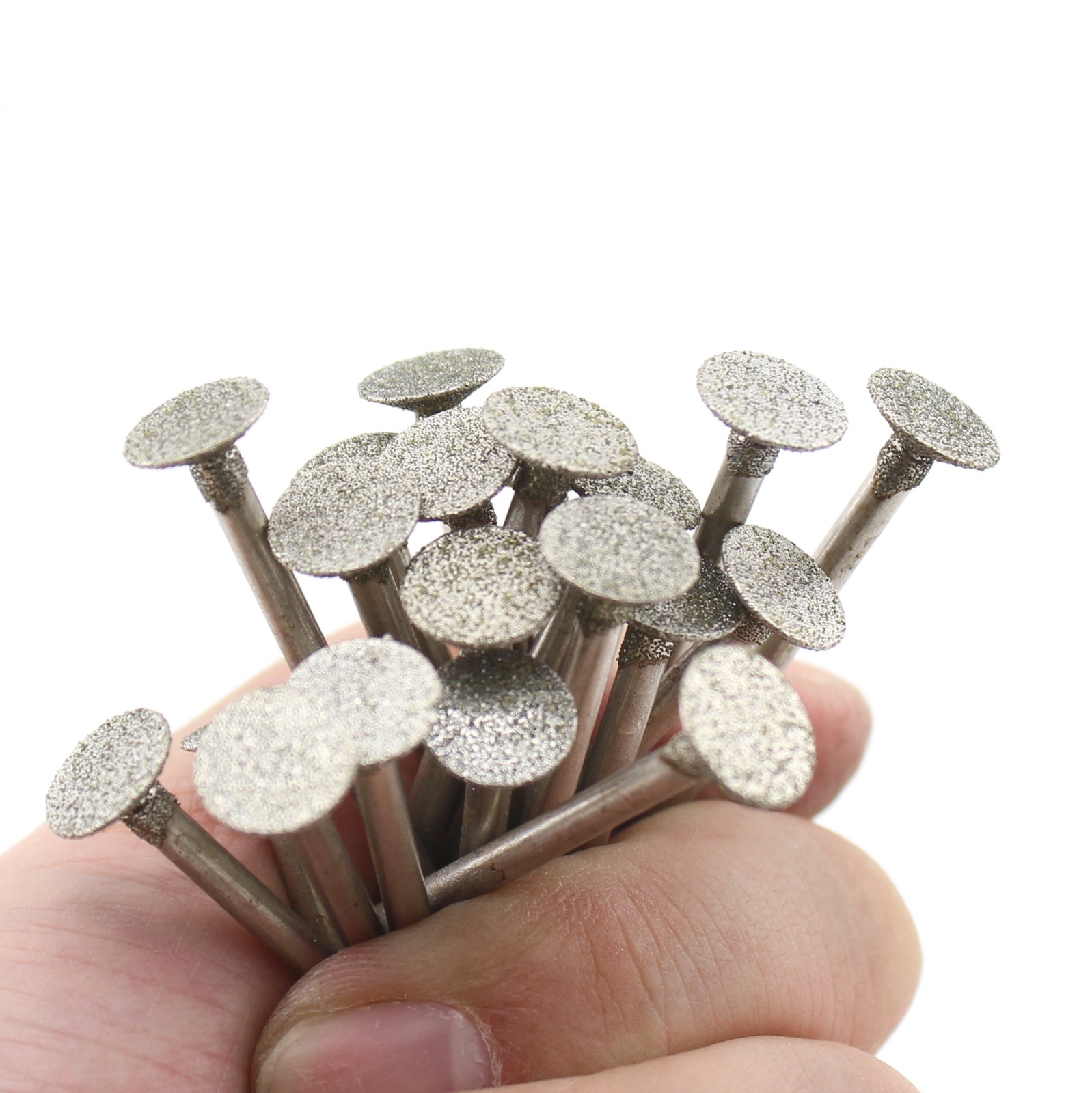 30Pcs 3/8" Diamond Nail Head Shape Grinding Bit for Dremel Engraver Rotary Tool