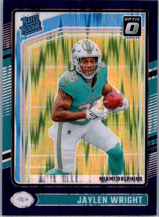 2024 Donruss Optic Jaylen Wright Purple Shock #249