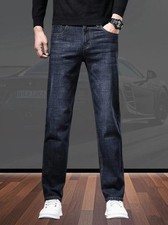 Soft Fabric Men Long Pants Elastic Waist Casu...
