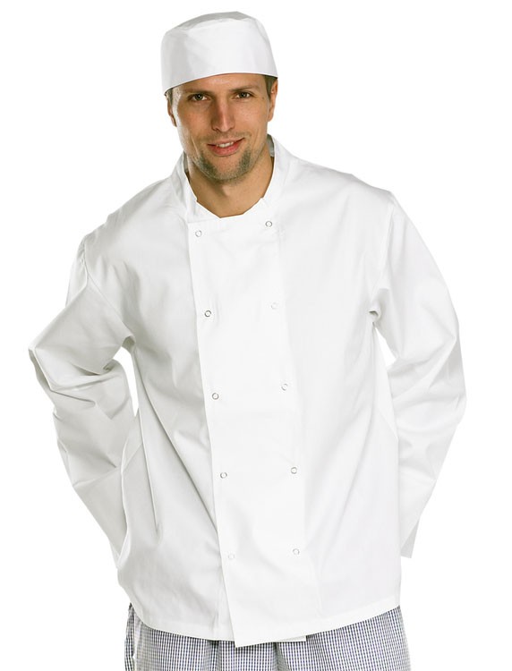 Beeswift Chefs Jacket Long Sleeve White Size S