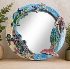 Blue Sky Clayworks Happy Mermaid 3D Wall Mirr...