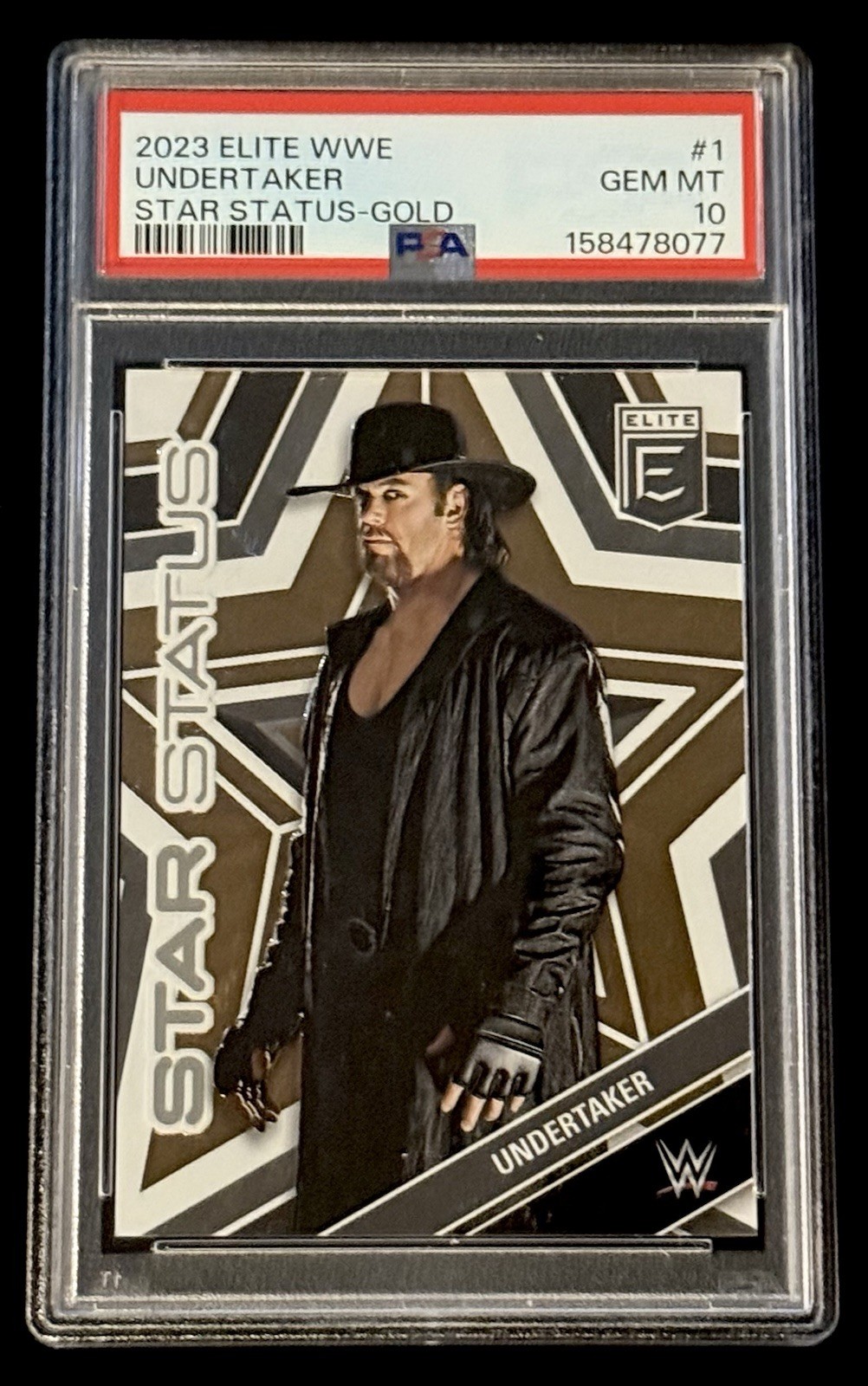 Undertaker 2023 Donruss Elite WWE Star Status Gold Prizm  #’d/10 PSA 10 GEM MINT