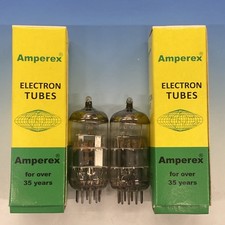 Pair Amperex Philips Heerlen Halo ECC88/6DJ8 &Delta;8D5 /  &Delta;8D5 Maxi-Pre = NOS M0754