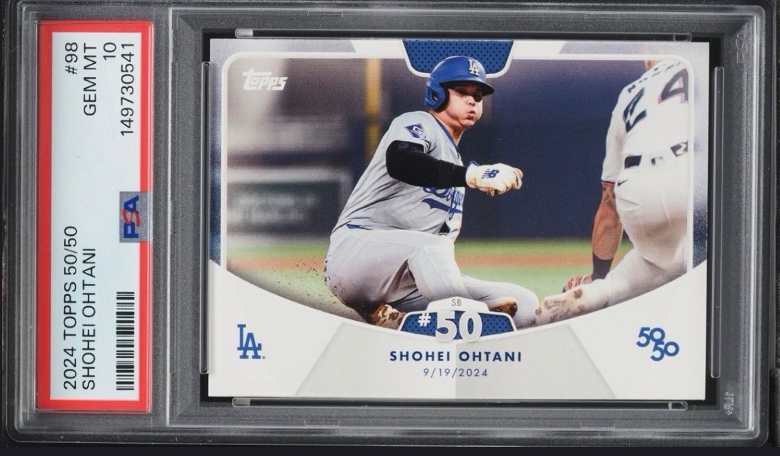 2024 Topps 50/50 Shohei Ohtani Dodgers #98 PSA 10 Base Set /50
