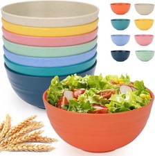 Unbreakable Cereal Bowls Set of 8 26 Oz Wheat Straw Bowl Sets